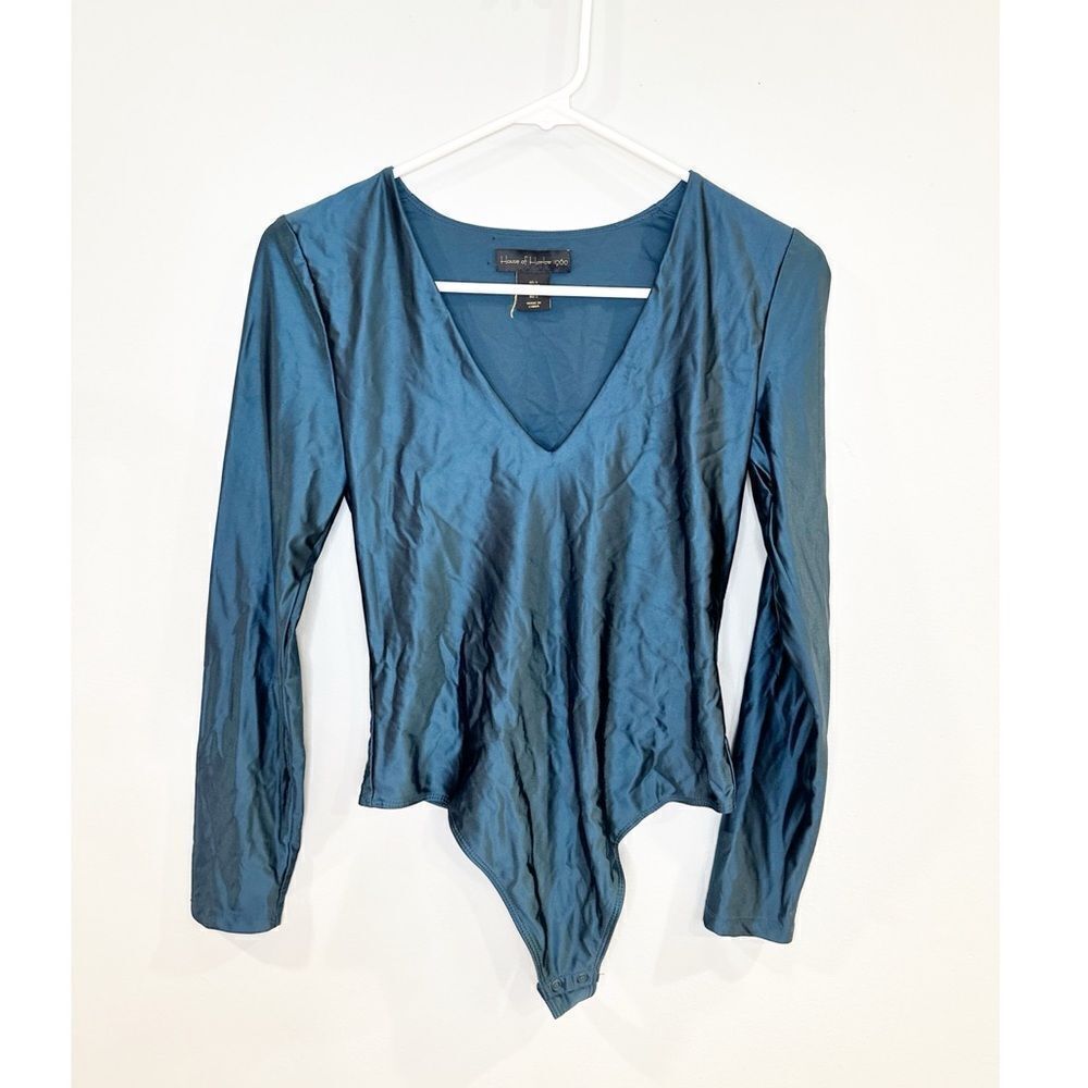 House of Harlow 1960 metallic long sleeve bodysuit
